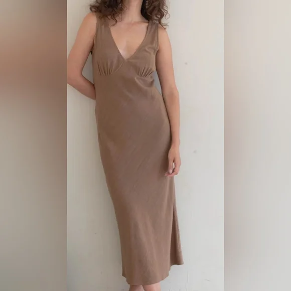 Linen Caro Hazelnut Dress | Rachel Pally XS / Hazelnut